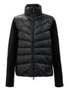 Padded Wool Cardigan Black - MONCLER - BALAAN 2