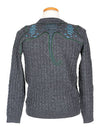 5PU251 3XA 95 Ranaul twisted dark gray knit - KENZO - BALAAN 3