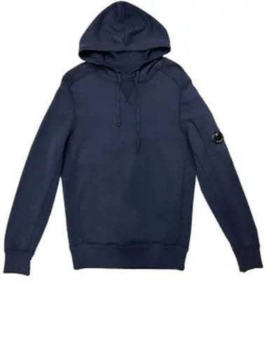 Men's Lens Wappen Knit Hoodie Navy - CP COMPANY - BALAAN 1