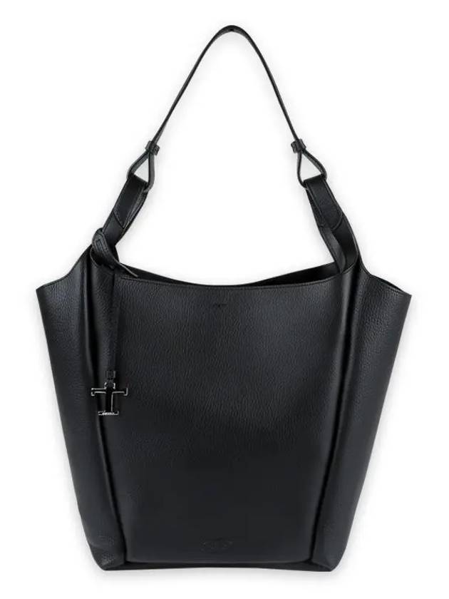 Leather Medium Bucket Bag Black - TOD'S - BALAAN 2