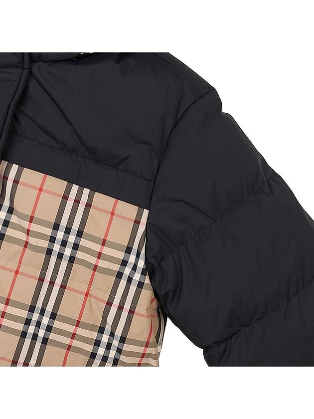 Check Reversible Down Padding Beige Black - BURBERRY - BALAAN 10