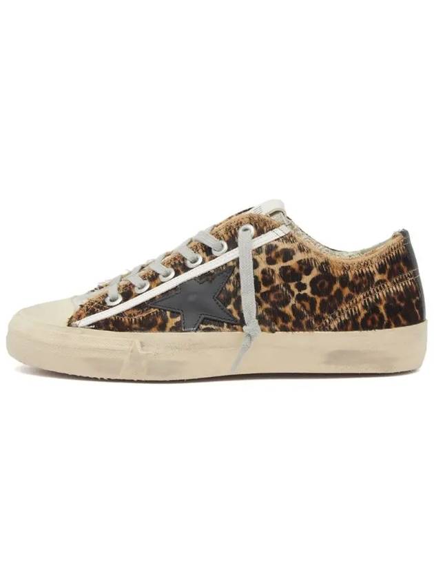 V-Star Leopard Pony Skin Low Top Sneakers Brown - GOLDEN GOOSE - BALAAN 2