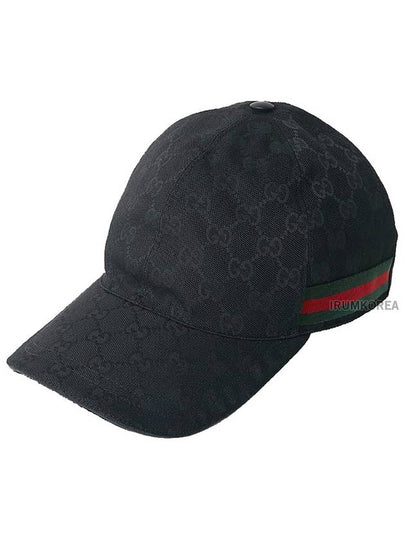 Original GG Web Supreme Canvas Baseball Ball Cap Black - GUCCI - BALAAN 2