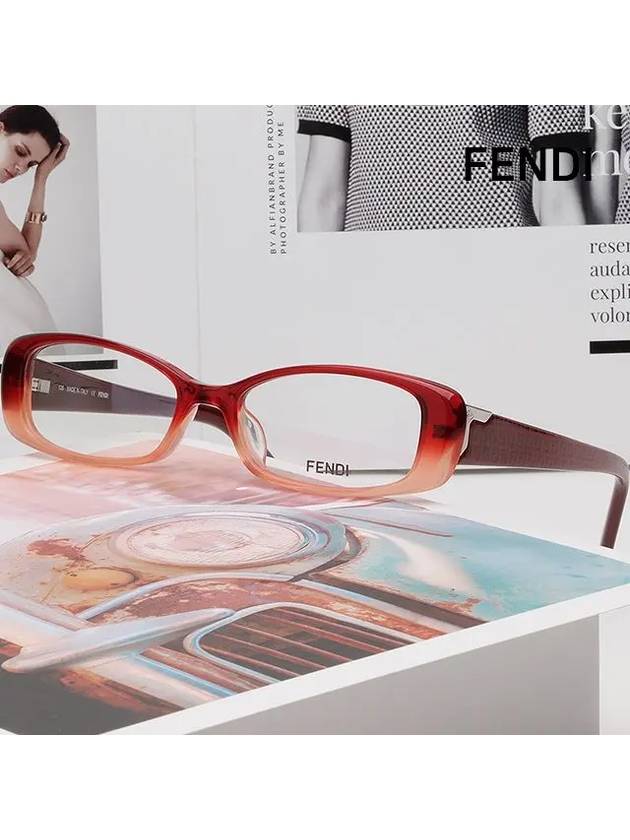 Eyewear Rectangular Glasses Brown - FENDI - BALAAN 3