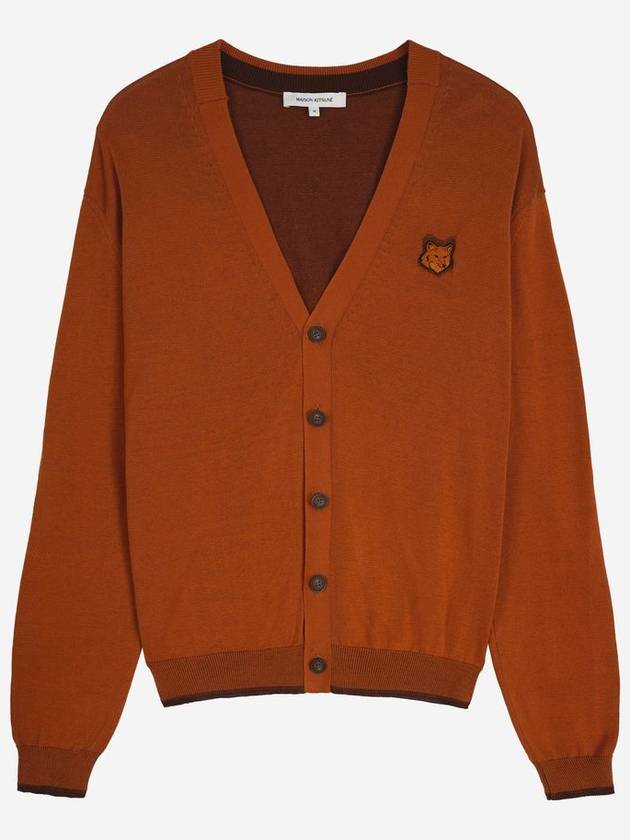 Bold Fox Head Cotton Cardigan Tobacco - MAISON KITSUNE - BALAAN 2