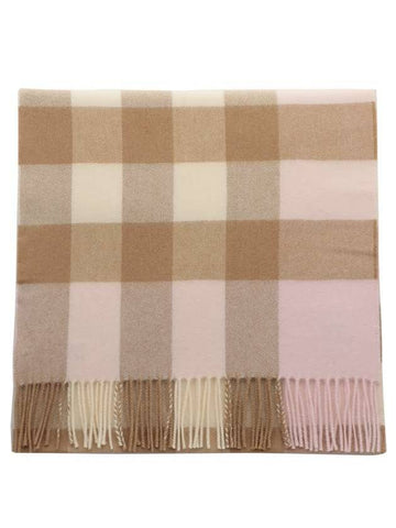 Check Cashmere Muffler Pink - BURBERRY - BALAAN 1