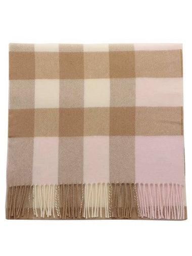 Check Cashmere Muffler Pink - BURBERRY - BALAAN 1