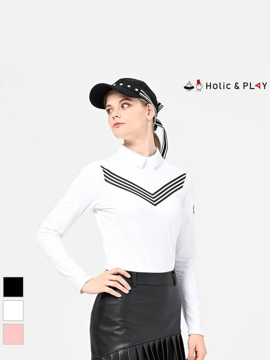 Women s V point golf t shirt HA3WTS003 - HOLIC&PLAY - BALAAN 1