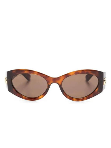 Double G Oval Frame Sunglasses GG1401S - GUCCI - BALAAN 1