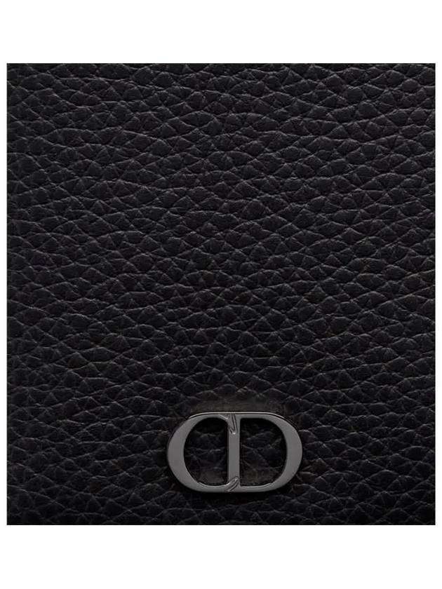 Bifold Grained Calfskin Card Wallet Black - DIOR - BALAAN 6