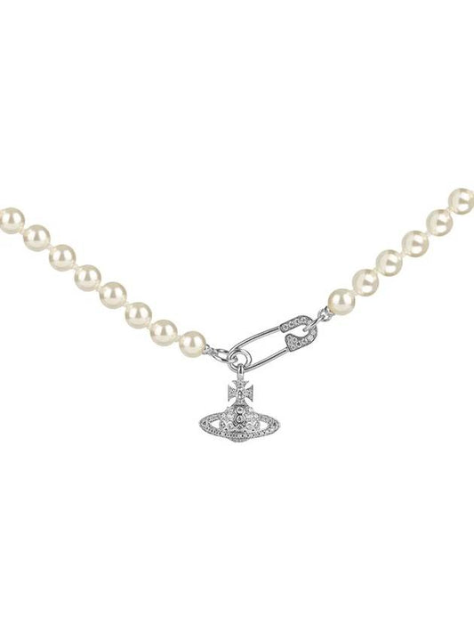 Lucless Pearl Necklace Silver VOSCJW0002 09 - VIVIENNE WESTWOOD - BALAAN 2