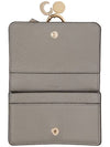 Alphabet Leather Flap Card Wallet Grey - CHLOE - BALAAN 3