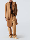 Wool Fringe Muffler Dark Camel - ACNE STUDIOS - BALAAN 5