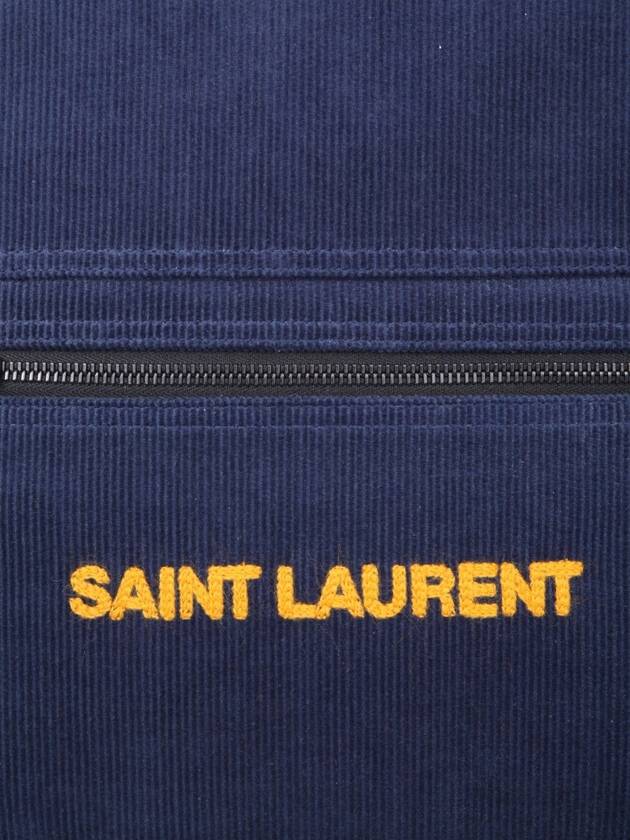 Nux Logo Corturoy Backpack Navy Blue - SAINT LAURENT - BALAAN 4