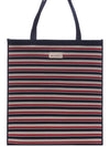 Jacquard Stripe Flat Tote Bag Navy - MARNI - BALAAN 3