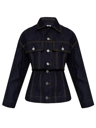 Metallic Denim Jacket Blue - BOTTEGA VENETA - BALAAN 2