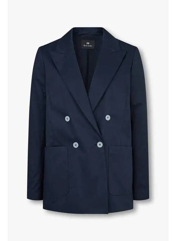 30 9 29 PS Women s Peaked Lapel Double Jacket Navy - PAUL SMITH - BALAAN 1