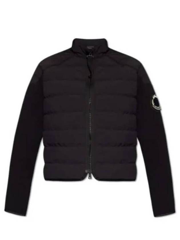 Padded Cotton Zip-Up Cardigan Black - MONCLER - BALAAN 2