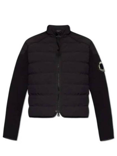 Padded Cotton Zip-Up Cardigan Black - MONCLER - BALAAN 2