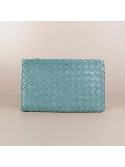 Intrecciato Slim Clutch Bag Mint - BOTTEGA VENETA - BALAAN 2