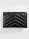 Monogram Envelope Small Half Wallet Black Gold - SAINT LAURENT - BALAAN 4