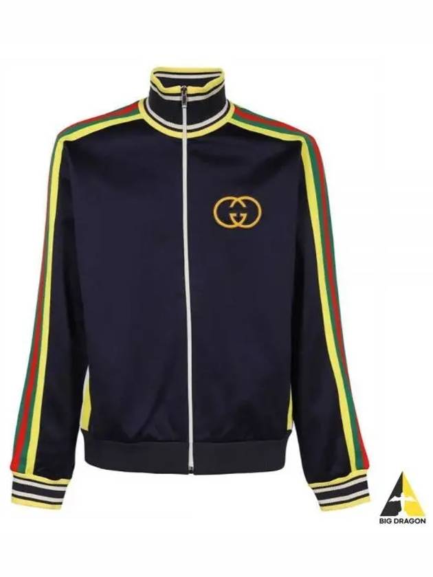 Track Jersey Sweat Zip-up Jacket Blue - GUCCI - BALAAN 2