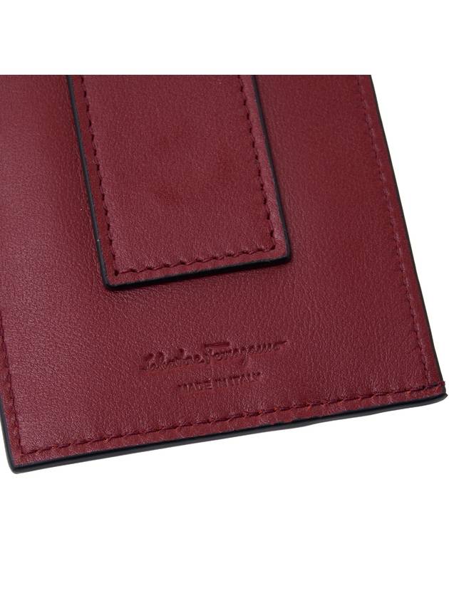 Men's Double Gancini Card Wallet 66 A387 NERO PEBBLE 0704957 - SALVATORE FERRAGAMO - BALAAN 8