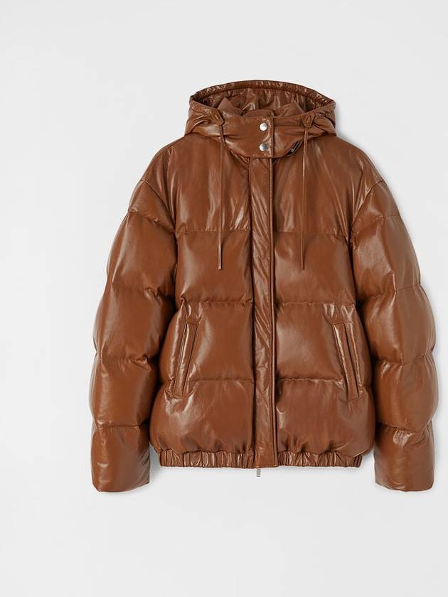 Drawstring Hood Goose Down Jacket Padded Brown - JIL SANDER - BALAAN 2