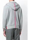 Center Back Stripe Cotton Zip Up Hoodie Light Grey - THOM BROWNE - BALAAN 10