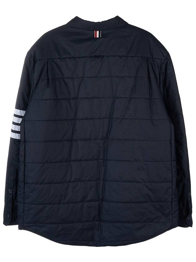 4 Bar Reversible Shirt Jacket Navy - THOM BROWNE - BALAAN 3