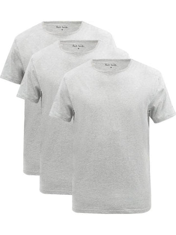 3pack set crew neck cotton pajamas short sleeve tshirt gray - PAUL SMITH - BALAAN 1