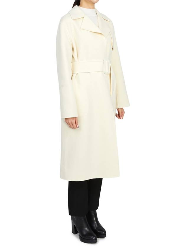 Wrap Wool Cashmere Belt Trench Coat Ivory - THEORY - BALAAN 5