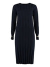 Leccio Virgin Wool Midi Dress Black - MAX MARA - BALAAN 2