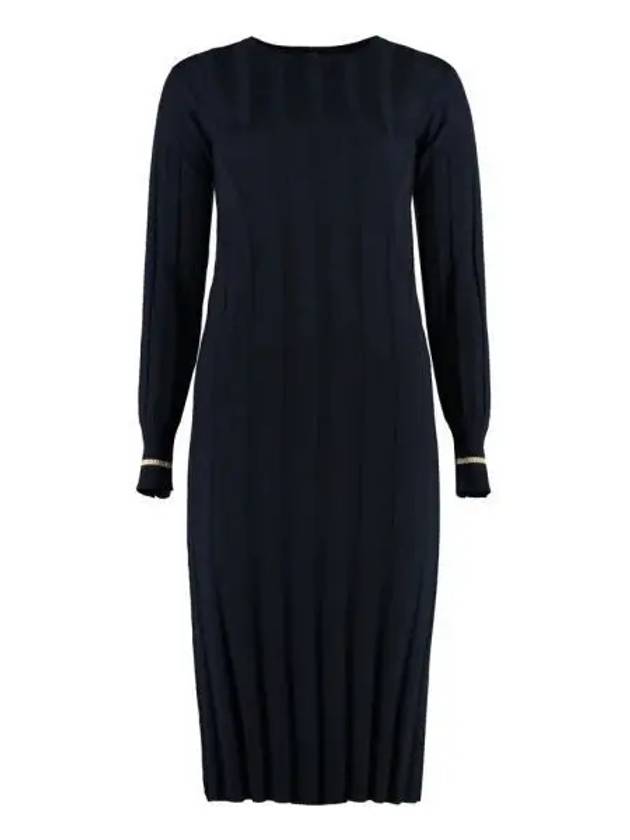 Leccio Virgin Wool Midi Dress Black - MAX MARA - BALAAN 2