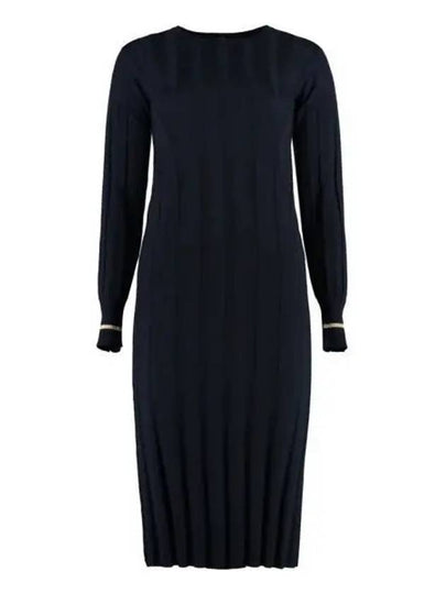 Leccio Virgin Wool Midi Dress Black - MAX MARA - BALAAN 2