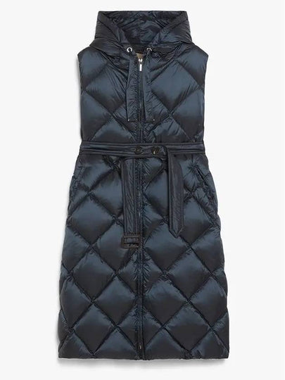 Women's Trezil Belt Padded Vest Night Blue - MAX MARA - BALAAN 2