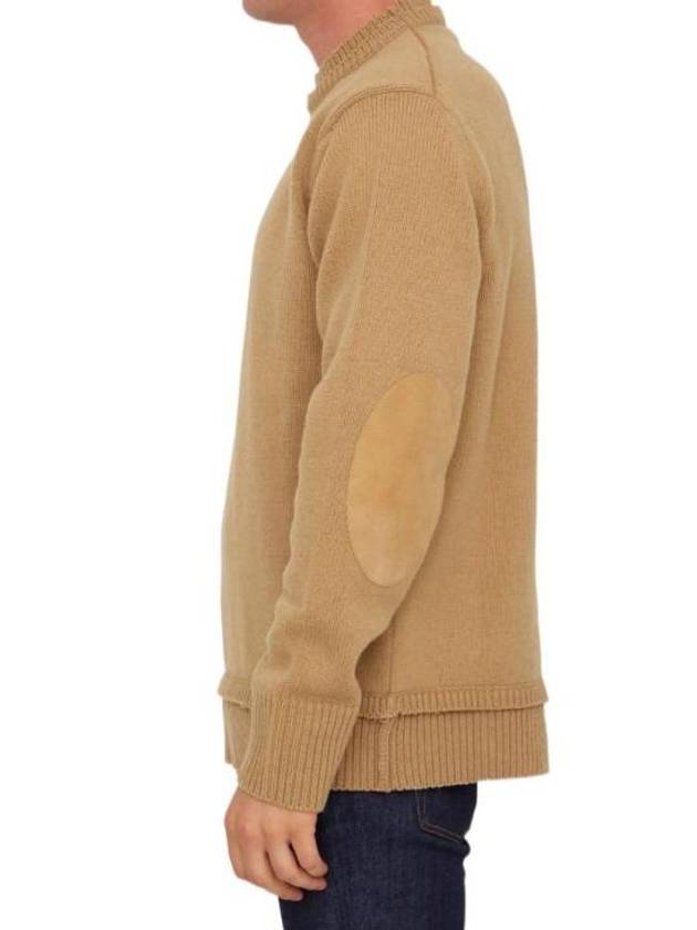 Back Stitch Elbow Patch Knit Top Beige - MAISON MARGIELA - BALAAN 4