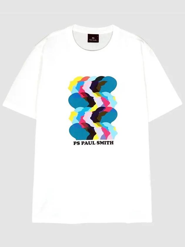 Heads Up Print Short Sleeve T-Shirt White - PAUL SMITH - BALAAN 3