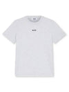 Micro Logo Print Cotton Short Sleeve T-Shirt Grey - MSGM - BALAAN 2