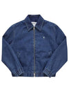 De Coeur Zipped Denim Jacket Blue - AMI - BALAAN 4