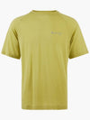 Men's Groa Logo Technical Short Sleeve T-Shirt Beryl Green - KLATTERMUSEN - BALAAN 2