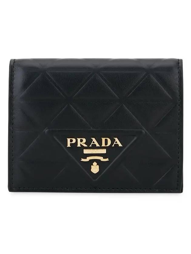 Leather Wallet Black - PRADA - BALAAN 4