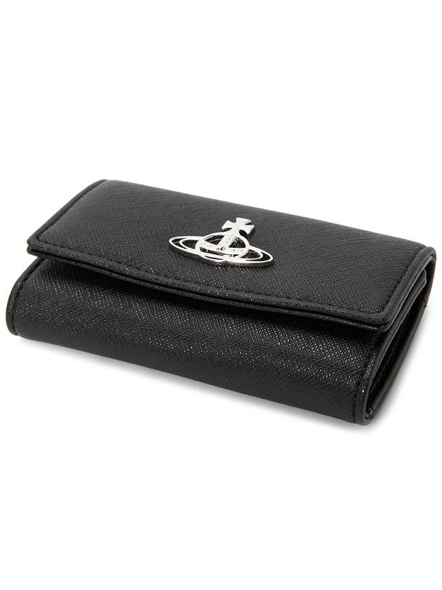 Logo Key Case Wallet Black - VIVIENNE WESTWOOD - BALAAN 4