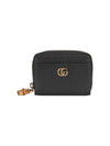 Women’s Bamboo Double G Card Wallet Black - GUCCI - BALAAN 2