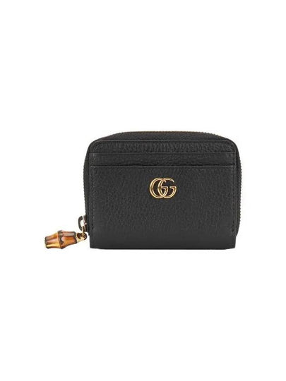 Women’s Bamboo Double G Card Wallet Black - GUCCI - BALAAN 2