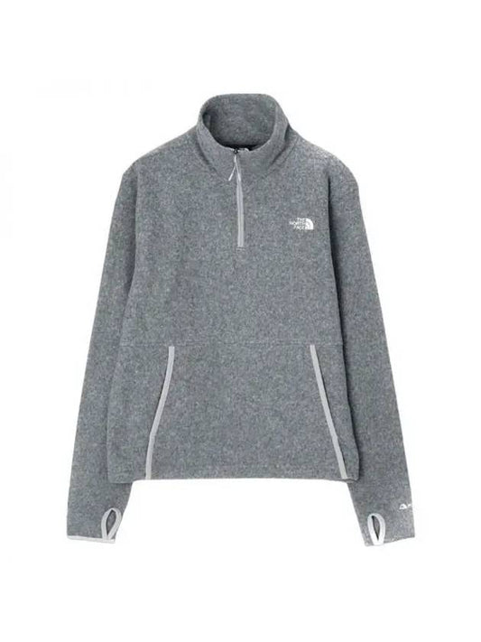 Women's Alpine Polartec 100 Half Zip Up Sweatshirt Grey - THE NORTH FACE - BALAAN 1