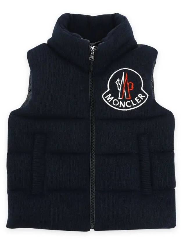 Kids Big Logo Corduroy Padded Vest Navy 1A00064 M1241 750 8 10A - MONCLER - BALAAN 2