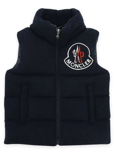 Kids Big Logo Corduroy Padded Vest Navy 1A00064 M1241 750 8 10A - MONCLER - BALAAN 1