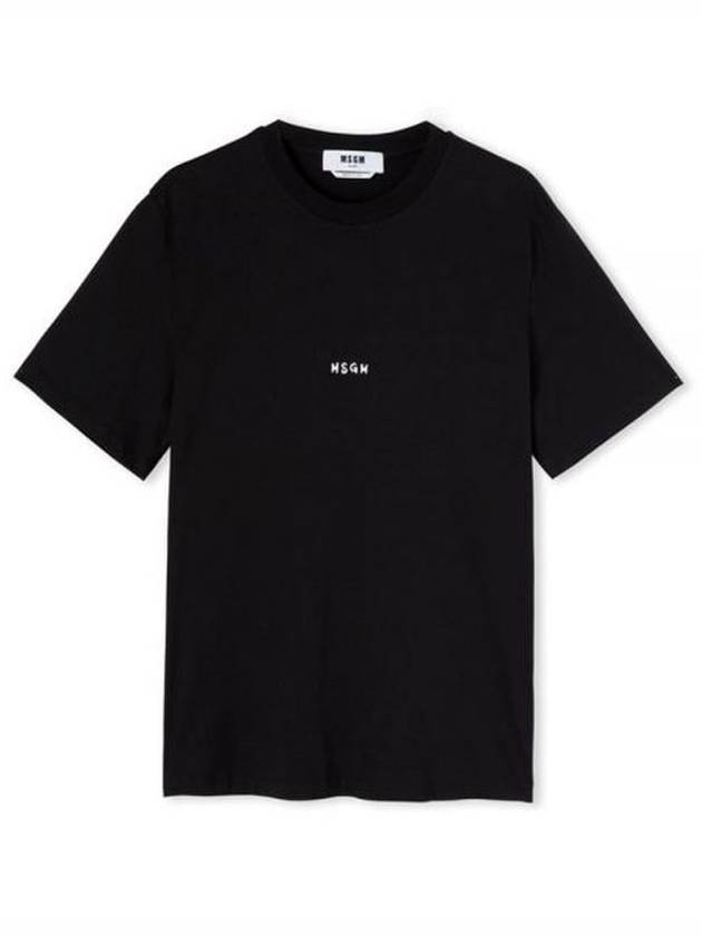 Micro Brushed Logo Short Sleeve T-Shirt Black - MSGM - BALAAN 2