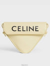 Logo Leather Triangle Cross Bag Pale Yellow - CELINE - BALAAN 4